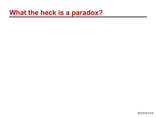 What the heck is a paradox?
 