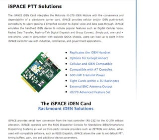 iSPACE PTT Solutions