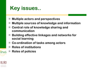 Innovation systems perspective for sustainable commercialization of smallholder agriculture