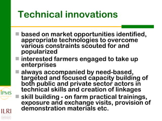 Innovation systems perspective for sustainable commercialization of smallholder agriculture