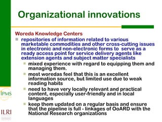 Innovation systems perspective for sustainable commercialization of smallholder agriculture