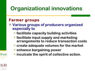 Innovation systems perspective for sustainable commercialization of smallholder agriculture