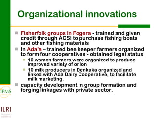 Innovation systems perspective for sustainable commercialization of smallholder agriculture