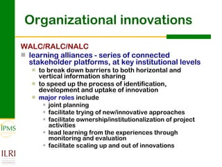 Innovation systems perspective for sustainable commercialization of smallholder agriculture