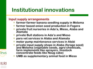 Innovation systems perspective for sustainable commercialization of smallholder agriculture