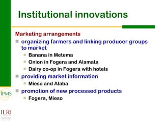 Innovation systems perspective for sustainable commercialization of smallholder agriculture