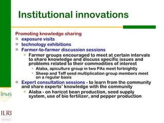 Innovation systems perspective for sustainable commercialization of smallholder agriculture