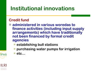 Innovation systems perspective for sustainable commercialization of smallholder agriculture