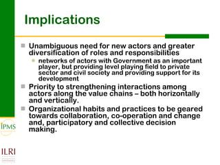 Innovation systems perspective for sustainable commercialization of smallholder agriculture