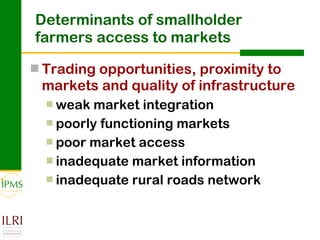 Innovation systems perspective for sustainable commercialization of smallholder agriculture