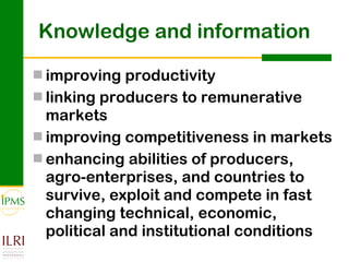 Innovation systems perspective for sustainable commercialization of smallholder agriculture