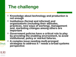 Innovation systems perspective for sustainable commercialization of smallholder agriculture