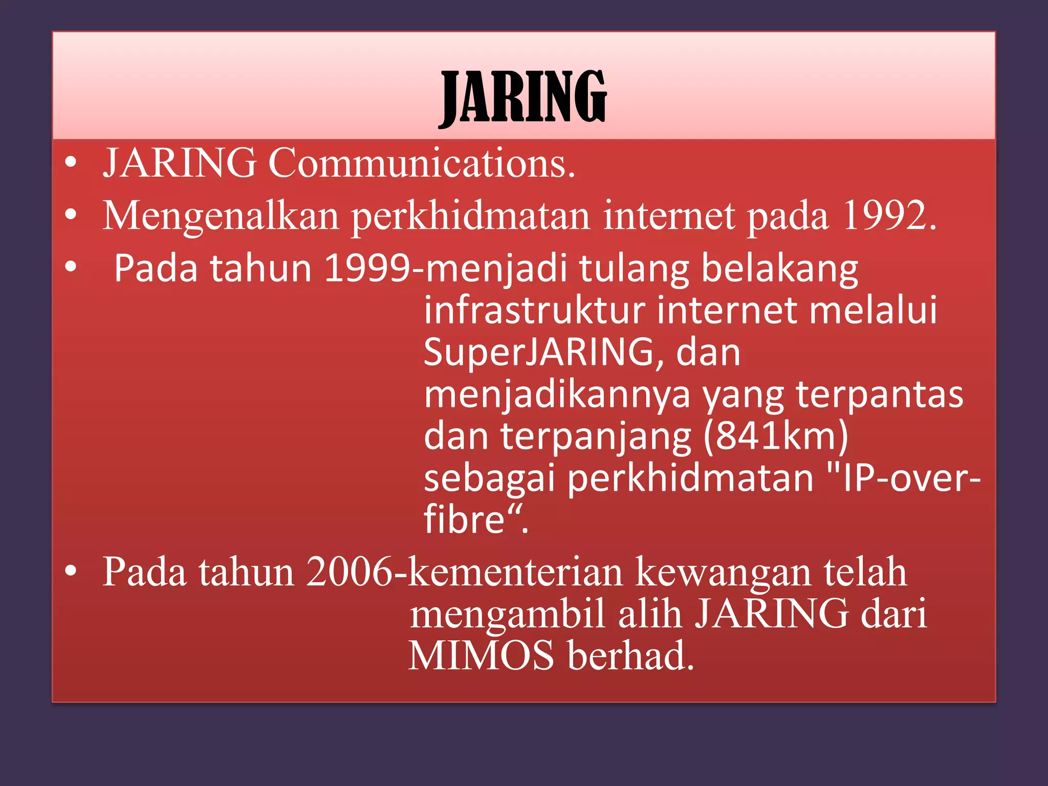 ISP di malaysia(internet service provider) | PPTX