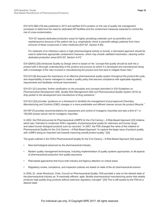 Ispe Risk Management ISPE Baseline PEG Volumen 7 Risk-Based Manufacture Pharmaceutical ...