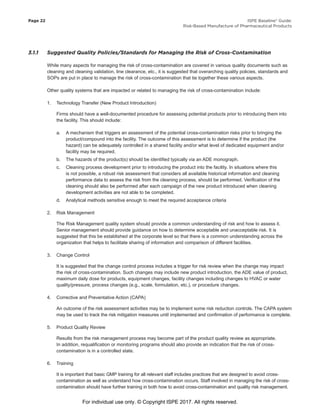 Ispe Risk Management ISPE Baseline PEG Volumen 7 Risk-Based Manufacture Pharmaceutical ...