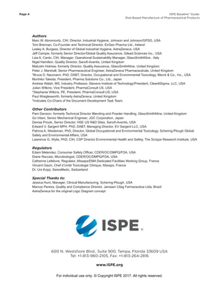 Ispe Risk Management ISPE Baseline PEG Volumen 7 Risk-Based Manufacture Pharmaceutical ...