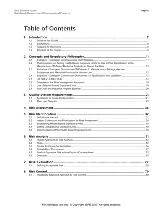 Ispe Risk Management ISPE Baseline PEG Volumen 7 Risk-Based Manufacture Pharmaceutical ...