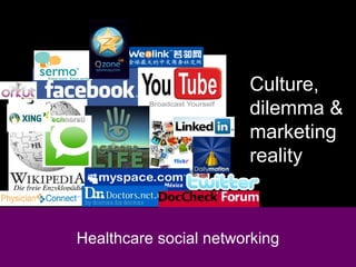 Healthcare social networking Culture,  dilemma &  marketing reality 