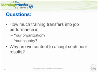 Learning Transfer System Inventory research | PPTX