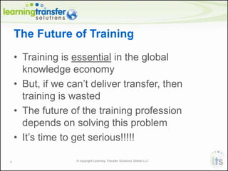 Learning Transfer System Inventory research | PPTX
