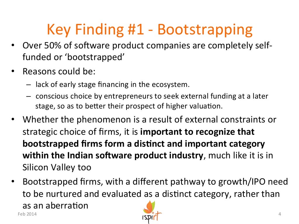 Key Finding 1 ­‐ Bootstrapping