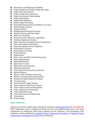 Conference Paper Image Processing 12th International Conference on Image and Signal Processing (ISPR 2026 ...