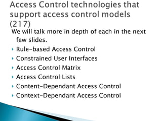 Information Security Principles - Access Control | PPT
