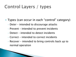 Detect Coreect Prevent Information Security Principles - Access Control | PPT