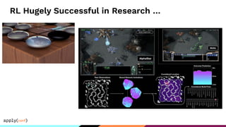 RL Hugely Successful in Research …
 