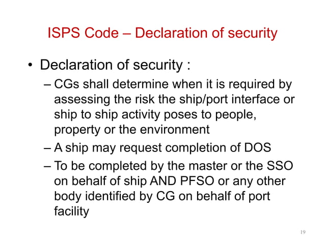 A Short Note on ISPS Code | PDF | Information and Network Security ...