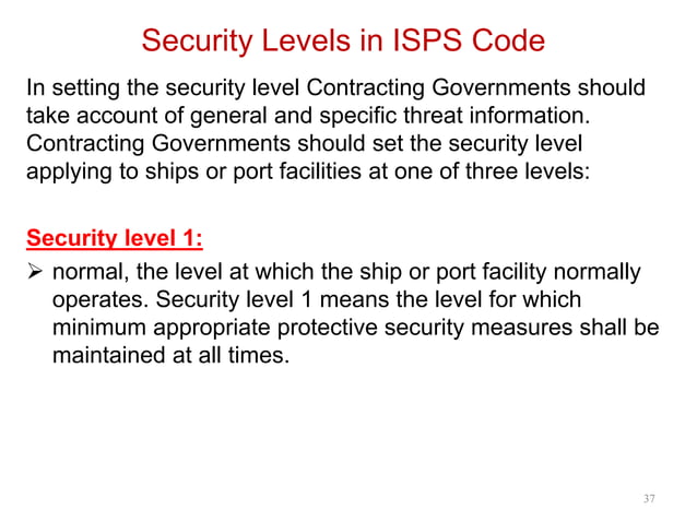 A Short Note on ISPS Code | PDF | Information and Network Security ...