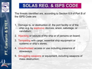 ISPS CODE AWARENESSISPS CODE AWARENESSISPS CODE AWARENESS PORT FACILITY.ppt
