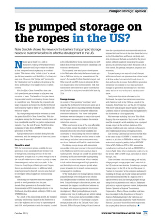 October 2015 www.waterpowermagazine.com
Pumped storage: opinion
33
Is pumped storage on
the ropes in the US?
Nate Sandvik shares his views on the barriers that pumped storage
needs to overcome before its effective development in the US.
N
atural gas is clearly on a path to
dominance,making new hydropower too
expensive and long to realize for utilities
in their integrated resource planning as a realistic
option. The current utility“default option”is natural
gas for new generation and flexibility – it’s cheap and
easy now. However,this“bridge fuel,”turning into
the“destination fuel,”is analogous to giving up the
donut and trading it for a bagel in terms of carbon
content.
With the EPA’s Clean Power Plan,their rules
curb greenhouse gas emissions in a big way over
a number of years. The benefits of this plan have a
huge societal benefit in addressing climate change
in a significant way. Nationally,the proposed rules
target coal plants and impact the Pacific Northwest
more than any region in terms of CO2
emission rate
reduction targets.
Big changes regionally will be necessary to meet
the goals of the EPA’s Clean Power Plan. With the
coal plants serving the Northwest currently,there will
be a considerable need for low-carbon replacement
capacity. Over the next 20 years,PacifiCorp alone
is planning to take down 2800MW of coal-fired
generation in theWest.
Aging infrastructure is another driving factor for
retirement,with the average age of these coal plants
being over 40 years old.
Growth in wind
With the procurement options available for new
generation on an unsubsidized and levelized cost
of energy basis,assuming new run-of-the-river
hydropower is largely built out,wind energy is one of
the most affordable forms of electricity today to meet
clean energy and carbon reduction goals. In the
Columbia River Gorge inWashington and Oregon,
there is a substantial amount of additional wind
projects proposed in this rich resource area that can
be developed without significant environmental
impact.
Historically,the Northwest has seen explosive
growth in wind generation over the past
decade.Wind generation on Bonneville Power
Administration’s (BPA) balancing authority in the
Northwest grew from almost nothing in 1998,to over
4700MW today.
As a result of this exponential growth,the installed
operating wind energy capacity in the Northwest is
one of the highest in the country as a percentage of
load (15% wind penetration) with the majority located
in the Columbia River Gorge representing over a $6
billion clean energy investment and substantial rural
economic development.
Unfortunately,new wind project development
in the Northwest effectively died several years ago
due to California fencing out renewables and the
region’s Renewable Portfolio Standards largely met.
What was left was BPA trying to integrate all this
non-dispatchable wind on their system. Still,their
transmission interconnection queue currently has
over 7600MW in study with over 8000MW likely by
2024.
Energy storage
As a result of this operating“must take”wind
capacity,the Northwest’s hydropower assets are at
the very edge of their capability with little flexibility
left for future expansion to integrate additionally
intermittent resources. Plus,these hydropower
leviathans were not designed to ramp at the speed
and frequency necessary to balance this variable
carbon-free resource.
While wind energy is one of the most affordable
forms of clean energy,theAchilles’ heel of wind
integration lies in the intra-hour variability and
uncertainty of wind,making this resource difficult
to dispatch. The challenge is to find a way to make
wind energy and other intermittent resources in
synch and balanced with load on a real-time basis.
Combining energy storage with intermittent
renewables holds great promise for the wind industry
in the Northwest and the next quantum leap in
market growth. Storage can unlock the greater value
of existing and future renewables by integrating
them with no carbon emissions.What is needed
is bulk carbon-free storage with high operability
and flexibility to not only respond quickly when
power is needed,but to absorb excess energy in
overgeneration conditions.
Of the viable,least-cost storage options available,
pumped storage is the ideal grid-scale solution
and complementary to batteries on a distribution
level. Pumped storage is ultra-mature,proven,and
essentially the biggest,cost-effective batteries on
the planet with staggering potential for economic
development. Albeit,pumped storage projects
require a long-view to realize and are upfront capital
intensive – 10 plus years and several billion dollars.
A dedicated off-river or“closed loop”pumped
storage project such as the Klickitat Public Utility
District’s JD Pool Pumped Storage Project does not
have the operational and environmental restrictions
imposed such as the run-of-the-river dams that occur
on the Columbia River,and hence,can freely start,
stop,reverse,and fluctuate as needed by the power
system without negatively impacting the aquatic
species,or adversely impact other demands such as
food control,fish passage,navigation,irrigation and
recreation.
Pumped storage can respond to load changes
within seconds and can operate across a broad range
of all time scales,from seconds through hours,to
days and months,to ensure that sufficient generation
will always be available to meet load and match
changes in generation and demand on a real-time
basis,and on an hour-to-hour and sub-hour time-
frame.
Lastly,while this article is focused on the
Northwest,the region has major interconnections
with California built in the 1960s as a result of the
Columbia RiverTreaty vis-à-vis theAC-DC Interties.
With 8,600 MW of export-import transfer capacity,
California could be a looming crisis and nightmare for
the Northwest or a bold opportunity.
With everyone including“rock star”Elon Musk
flogging this now legendary“duck curve”and the
need for storage,it’s worth analyzing how a pumped
storage project at the northern terminus of the
interties could provide inter-regional exchanges to
solve California’s growing oversupply problem.
Just recently,California has become the first state
in the nation to top 10,000MW of installed solar
capacity in,addition to 3000MW on rooftops. Utility-
scale solar is regularly peaking daily at 6000MW.
Under a 50% California RPS in 2024,renewables
curtailments could reach as high as 13,000 MW or
more inApril. Many other curtailments could occur in
the several 1000’s of MW range,particularly in March
through June.
There has been a lot of encouraging talk and ink,
a large pumped storage project hasn’t been built in
the US in almost two decades. In realizing a pumped
storage project in the US,at the tip of the spear for
“barriers to overcome”is the economic analysis and
modeling of storage sub-hourly energy grid services
and environmental benefits at a regional level to
capture revenue and cost savings pumped storage
brings both as generation and load in a Balkanized
grid with no regional organized market,Independent
System Operator or RegionalTransmission
Organization. Many of these modeling tools have
been developed by the Department of Energy’s
Argonne National Laboratory for California and
can be economically adopted by Pacific Northwest
National Laboratory for the Northwest region with
the proper policy direction and funding. ■
 