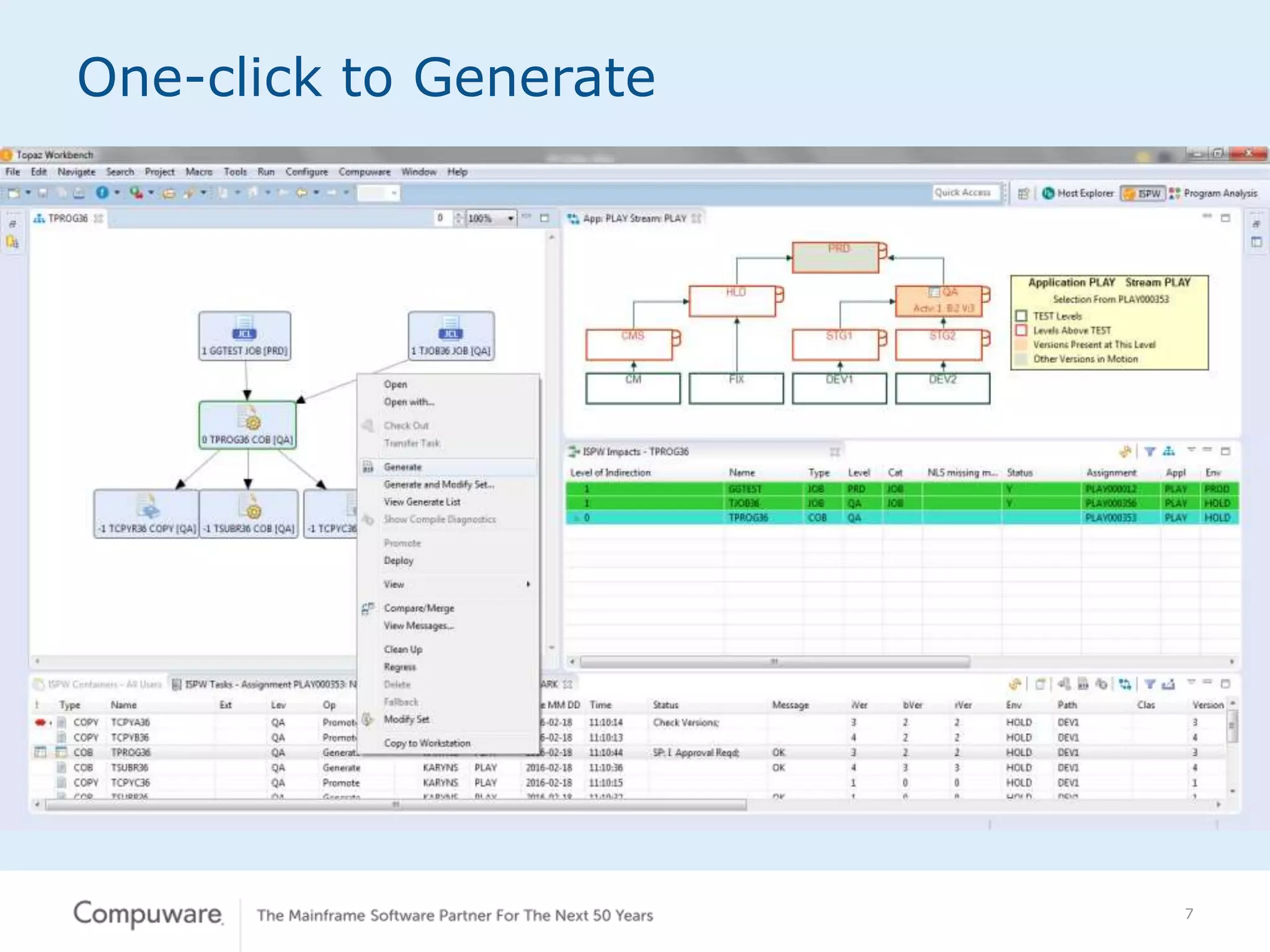 7
One-click to Generate
 