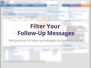 iSqFt Best Practices: Filtering Messages