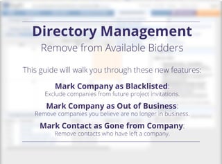 iSqFt Directory Management