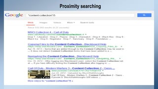 Proximity searching

 