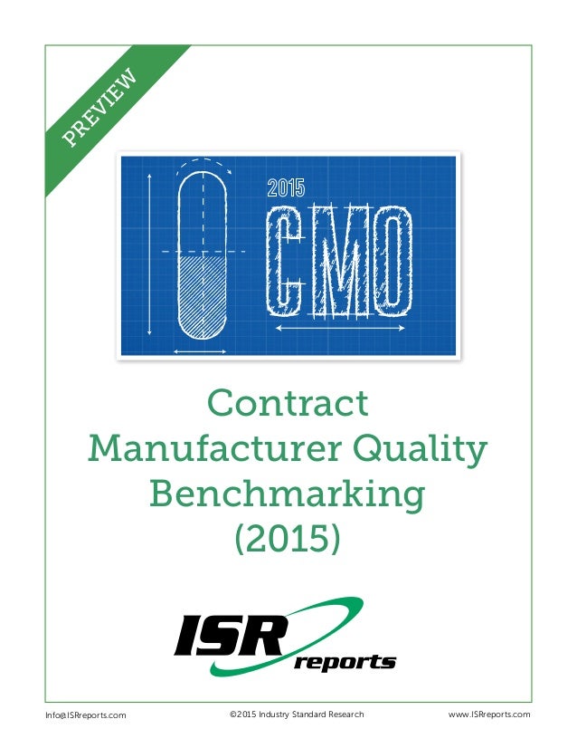 Contract Manufacturer Quality Benchmarking (2015)
