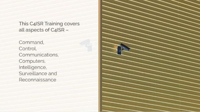 ISR, C4ISR Training (Intelligence, Surveillance, and Reconnaissance)
