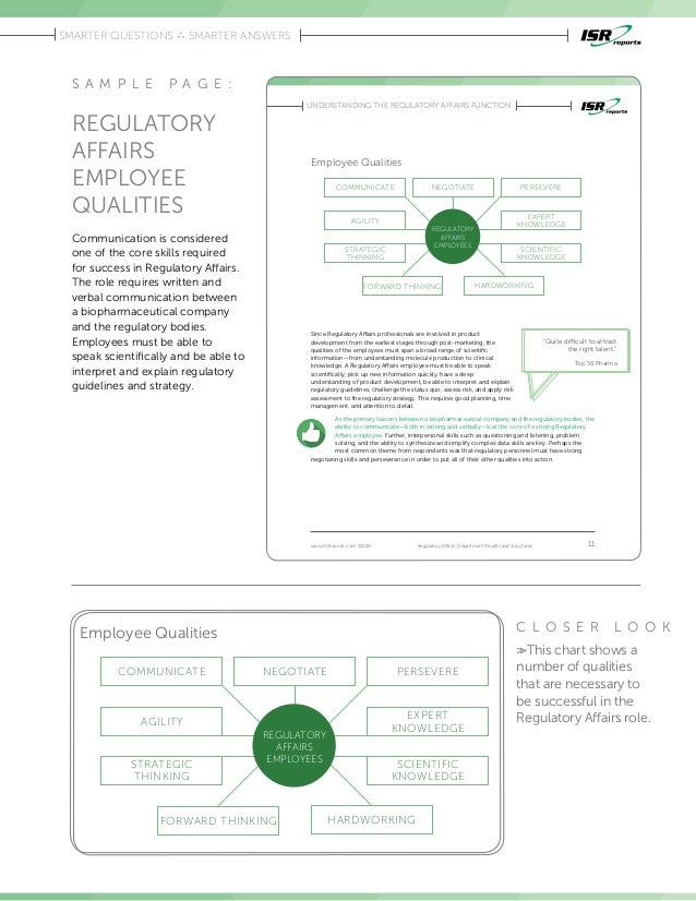 Regulatory Affairs Department Models and Structures