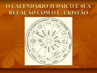 O CALENDÁRIO JUDAICO E SUA
 RELAÇÃO COM O C. CRISTÃO
 