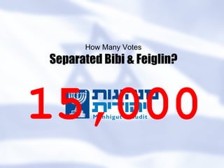 How Many Votes Separated Bibi & Feiglin? 15,000 