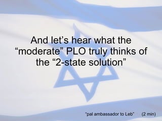 And let’s hear what the “moderate” PLO truly thinks of the “2-state solution” “ pal ambassador to Leb”  (2 min) 