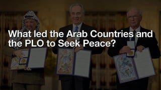 What led the Arab Countries and
the PLO to Seek Peace?
 