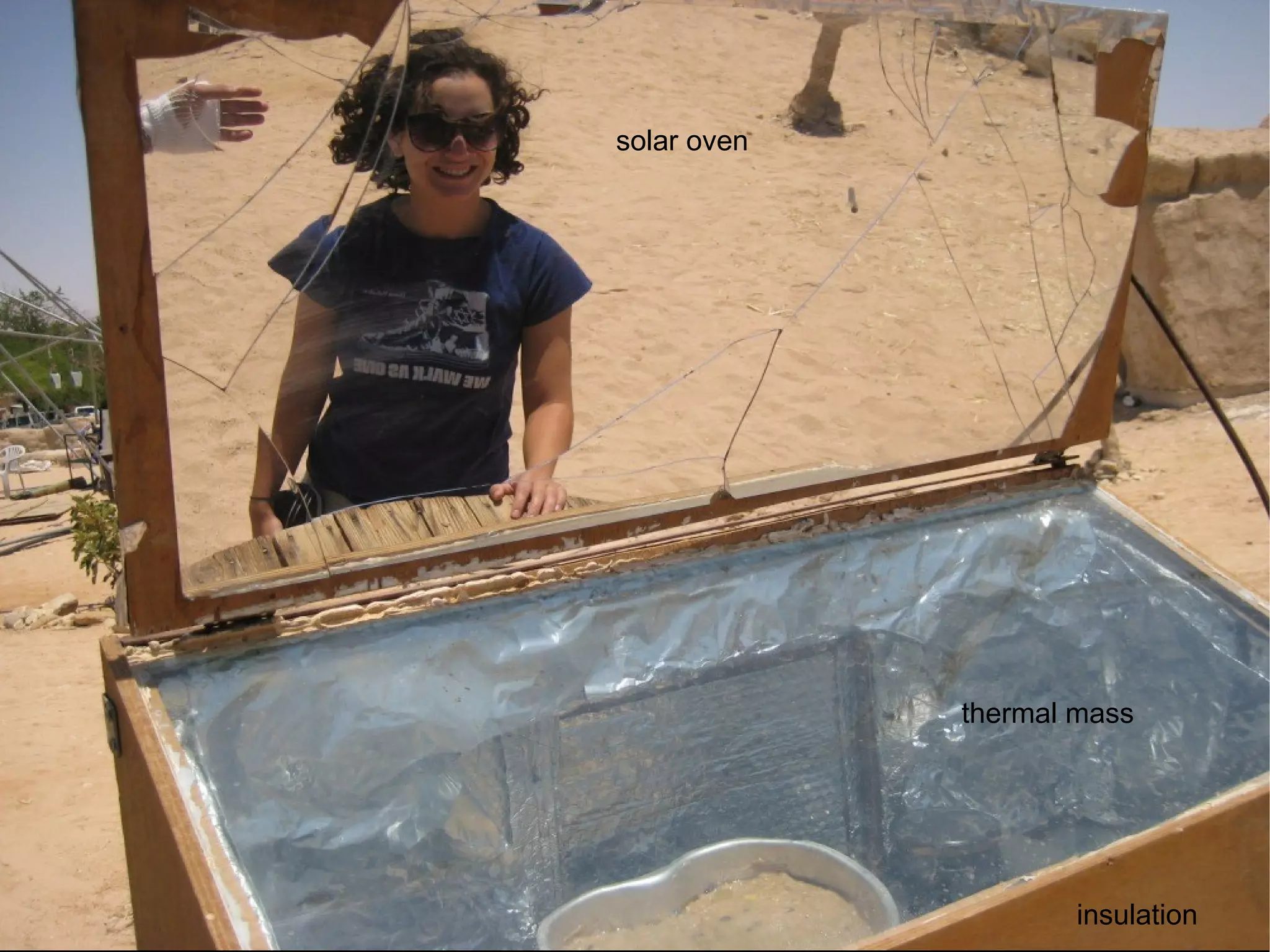 solar oven thermal mass insulation 