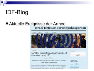 IDF-Blog Aktuelle Ereignisse der Armee 