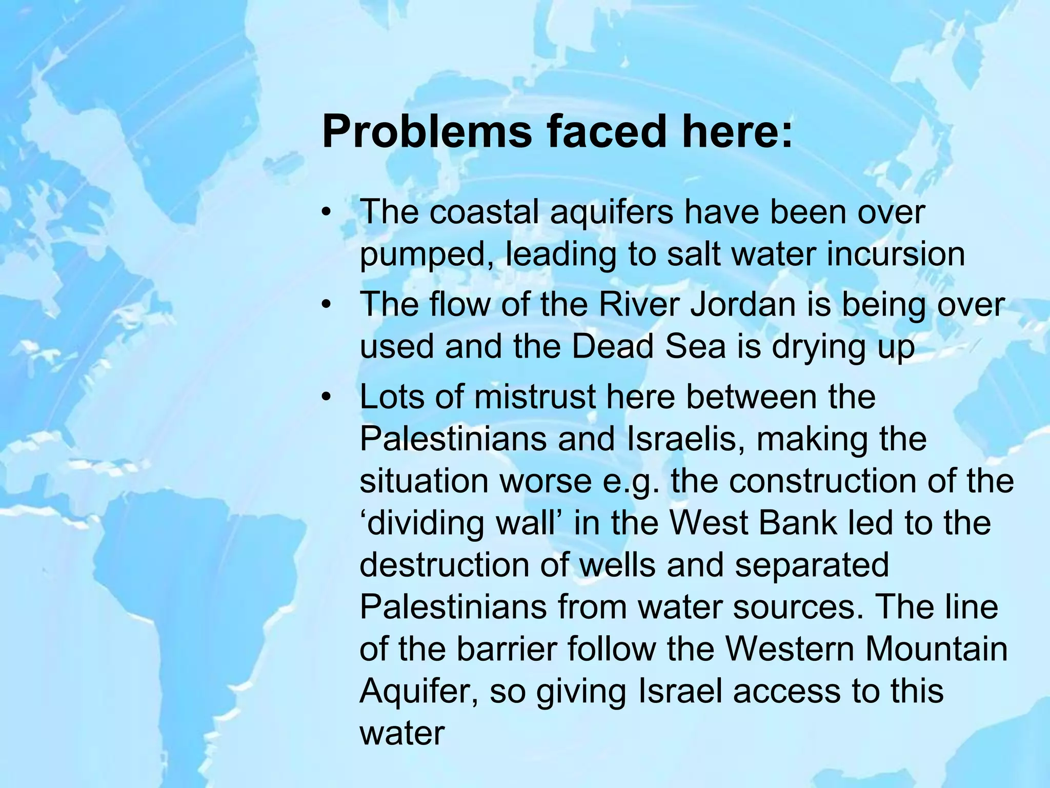 Israel case study of water conflicts in middle east | PPTX