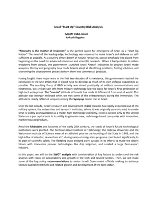 Israel Country Risk Analysis | PDF