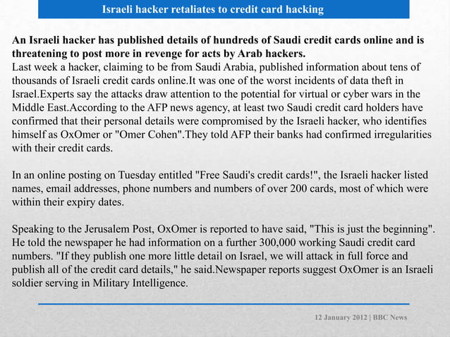 Israel hacking | PPT