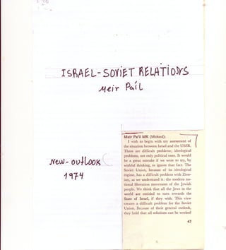 Israel soviet relaions